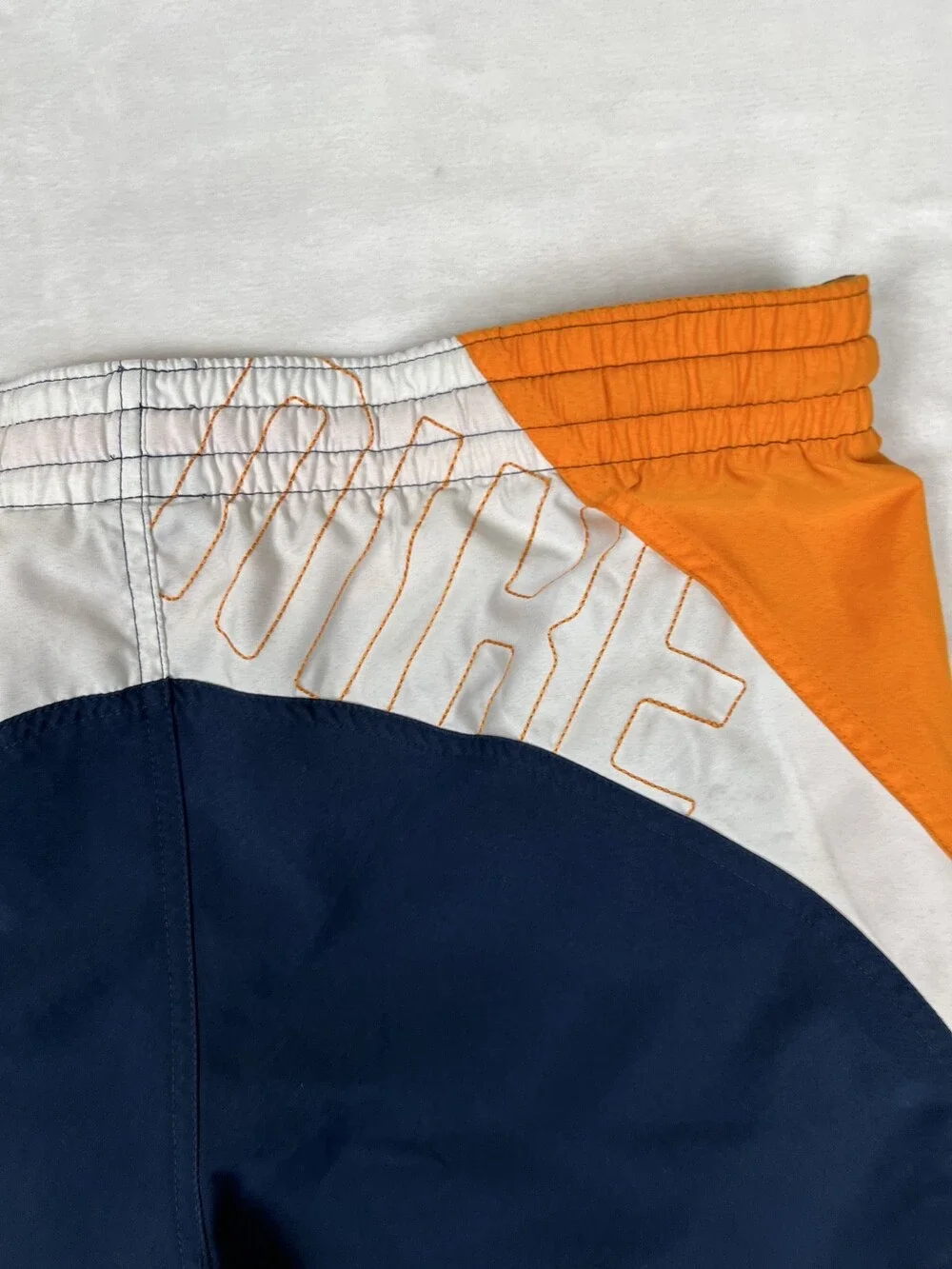 Vintage Nike Swim Board Trunks Size Large Orange Blue Y2K Surf